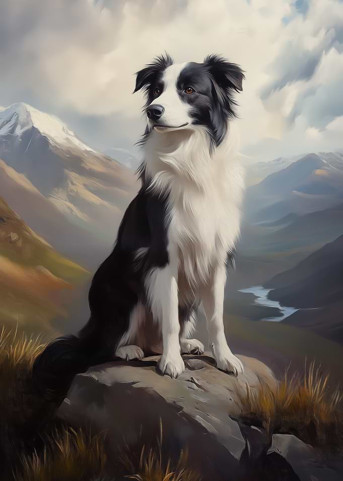 Border Collie Mountain Portrait