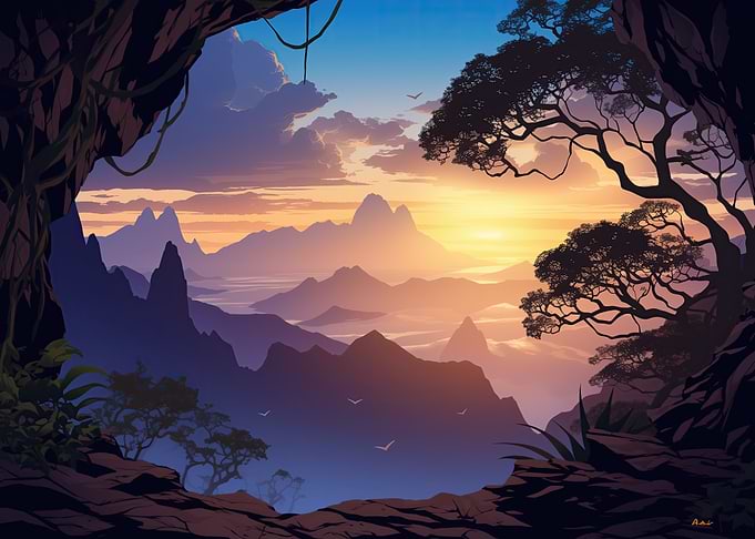 Mountain Sunset View