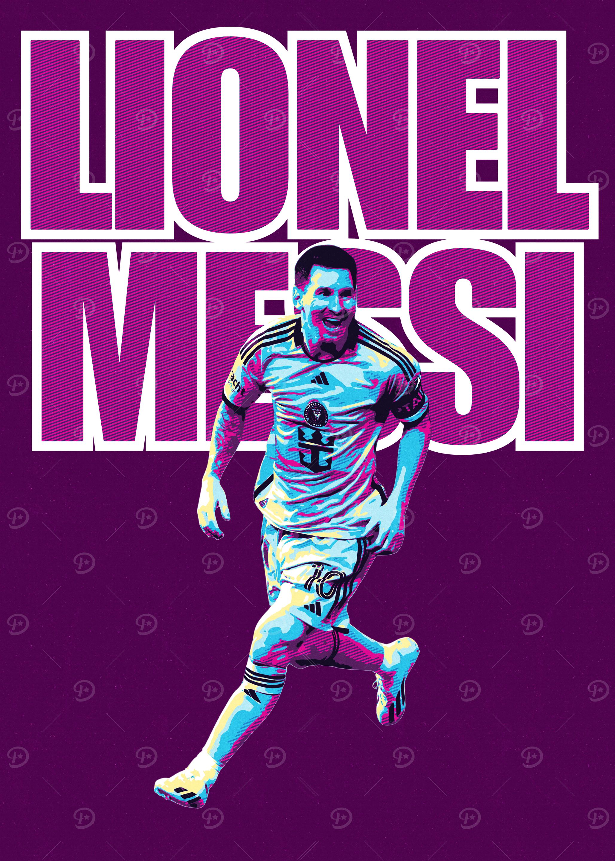Lionel Messi Retro Art