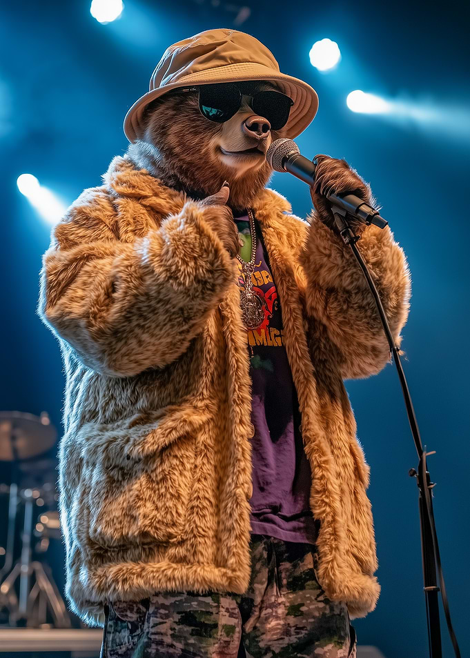 Bear Rapper Performing