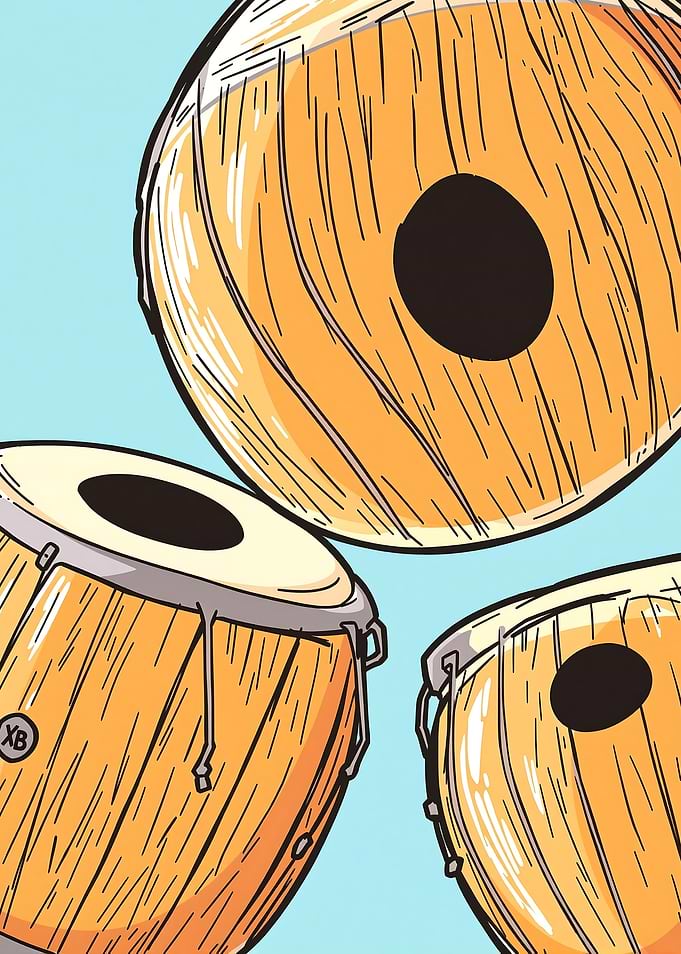Tabla Drums Illustration