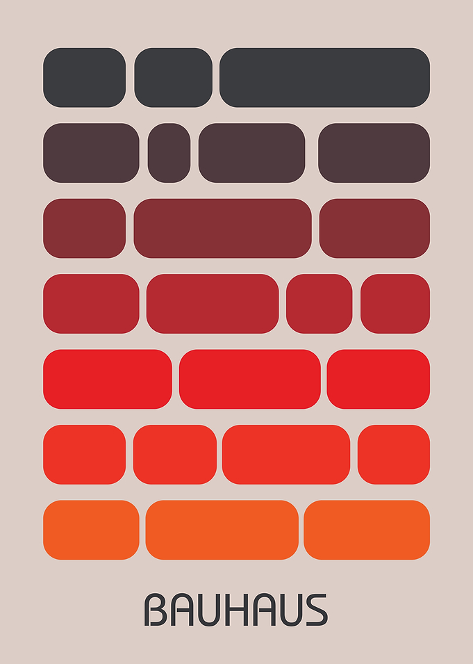 Bauhaus Brick Wall Art