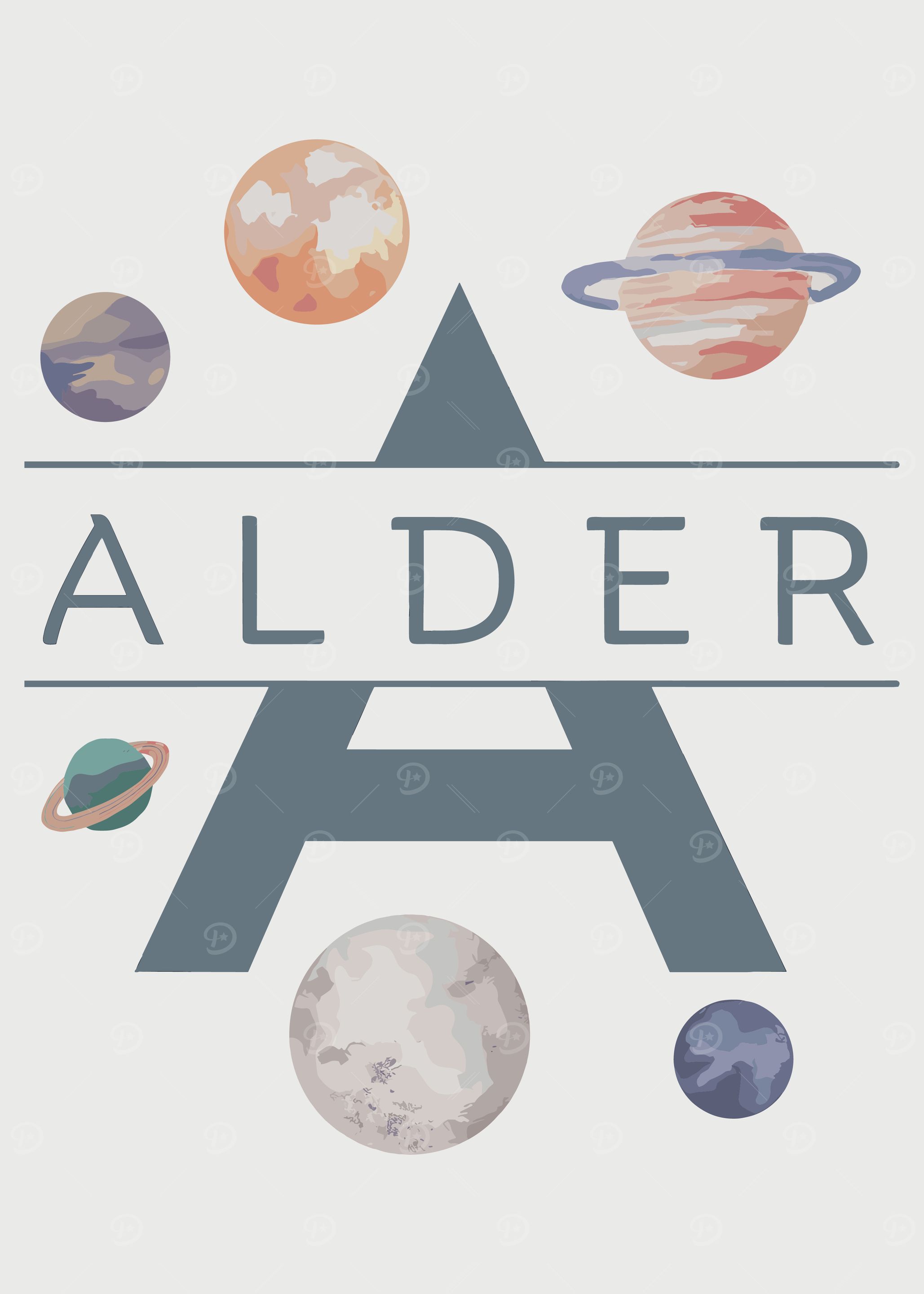 Personalized Space Letter A