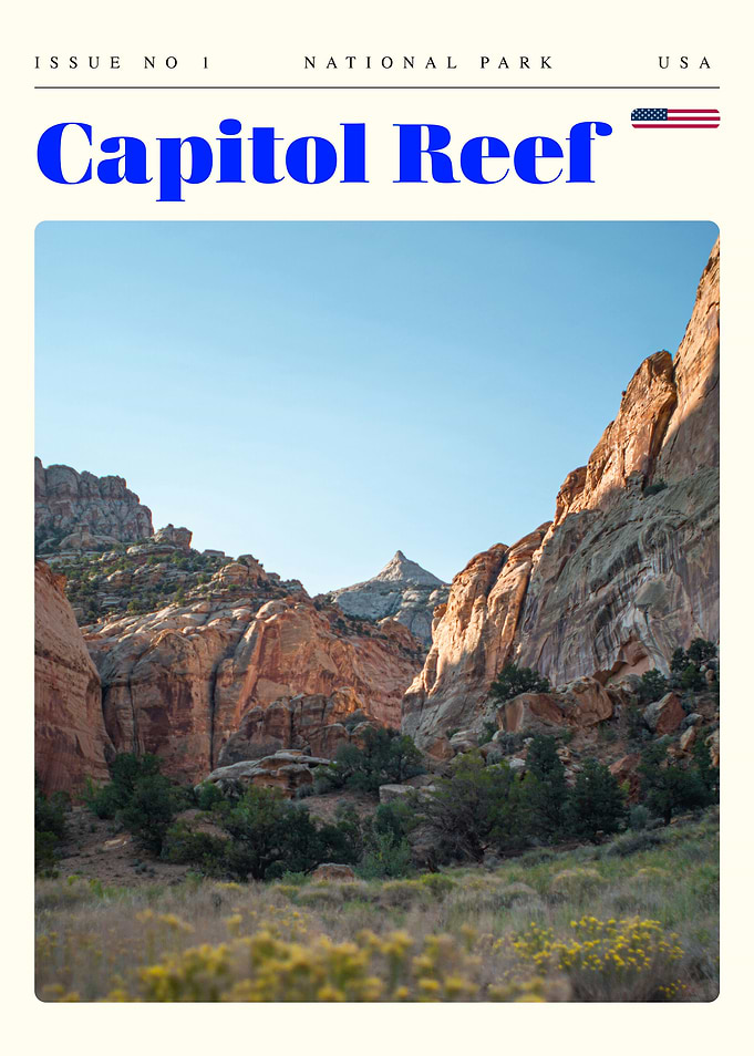 Capitol Reef National Park Travel Art Poster