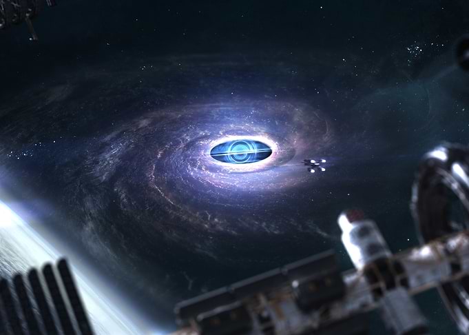Space Station and Black Hole