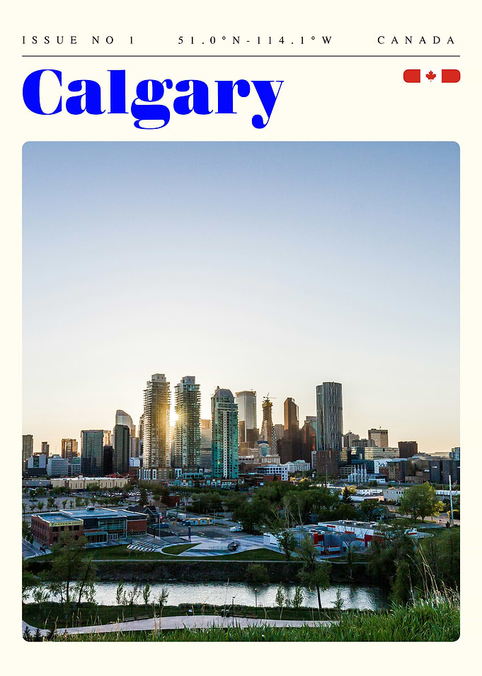 Calgary Alberta Travel Art Poster