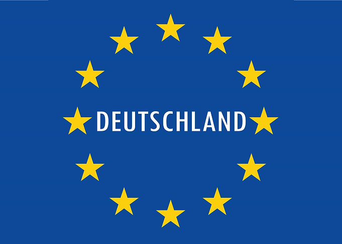 Germany Flag with EU Stars