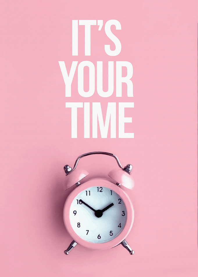 Pink Alarm Clock & Quotes