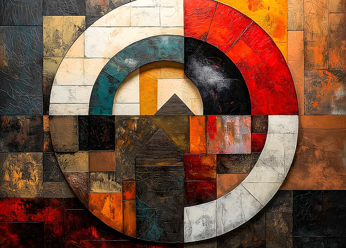 Abstract Geometric Painting