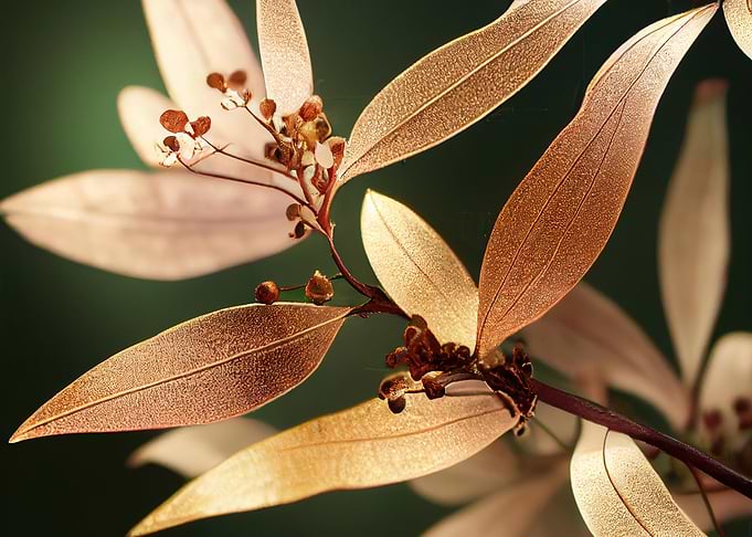 Golden Leaves Close-Up