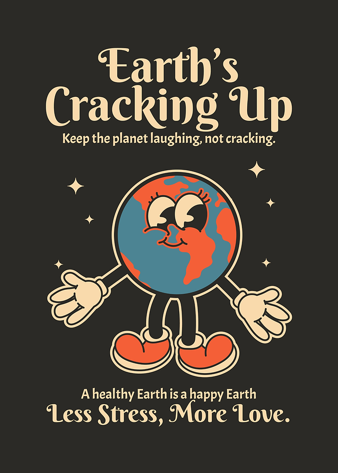 Retro Cartoon Earth Design