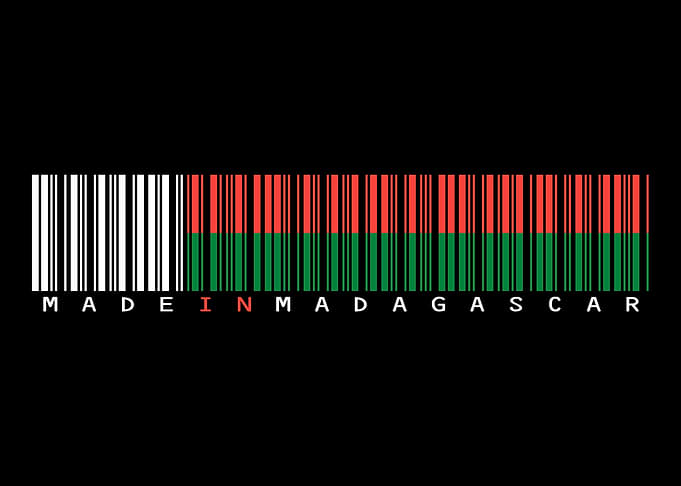 Madagascar Barcode Flag