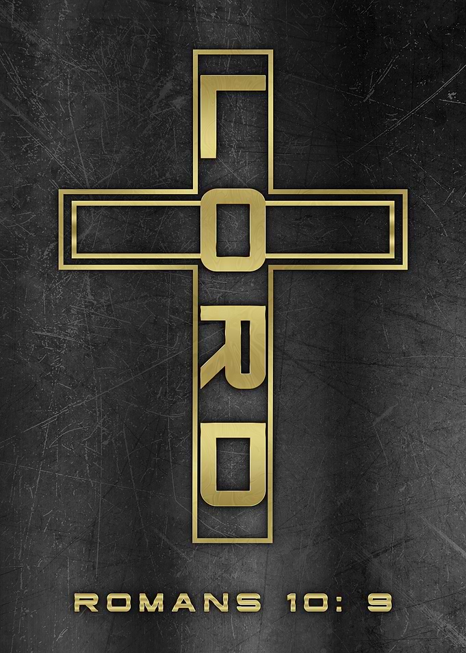 LORD Jesus Gold Cross Christian Faith