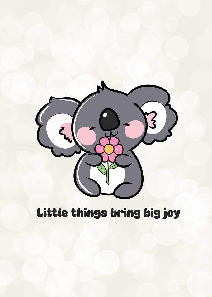 Koala with Flower