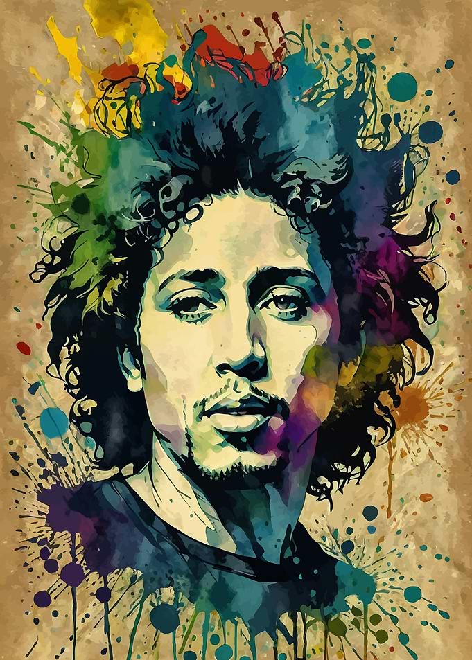 Zack de la Rocha Watercolor Portrait