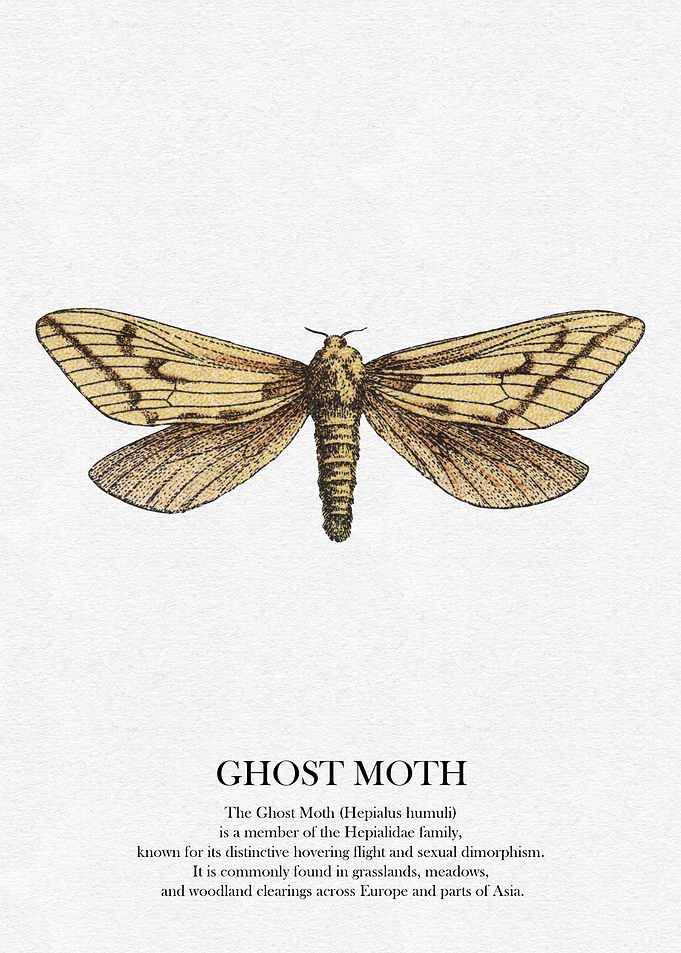Ghost Moth Illustration
