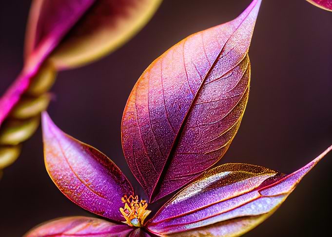 Purple and Gold Leaves