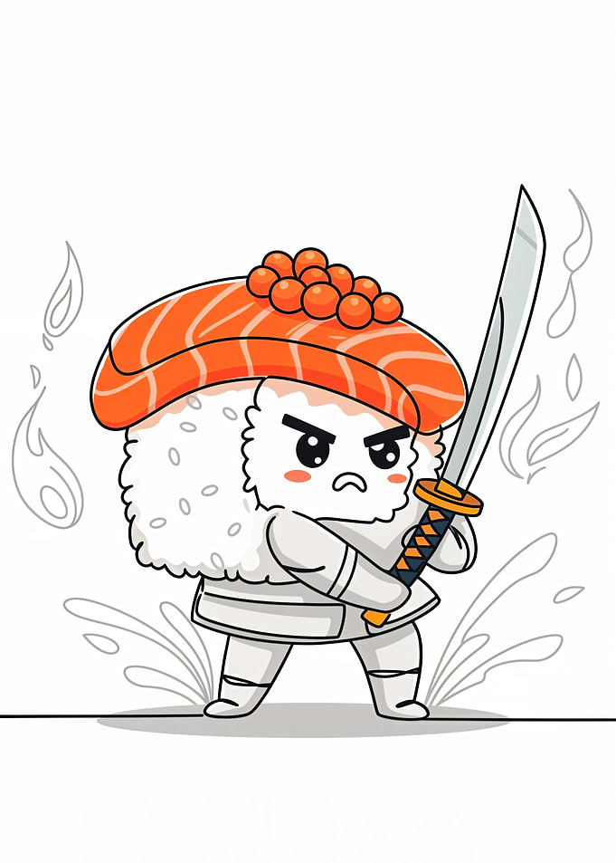 Sushi Samurai kawaii