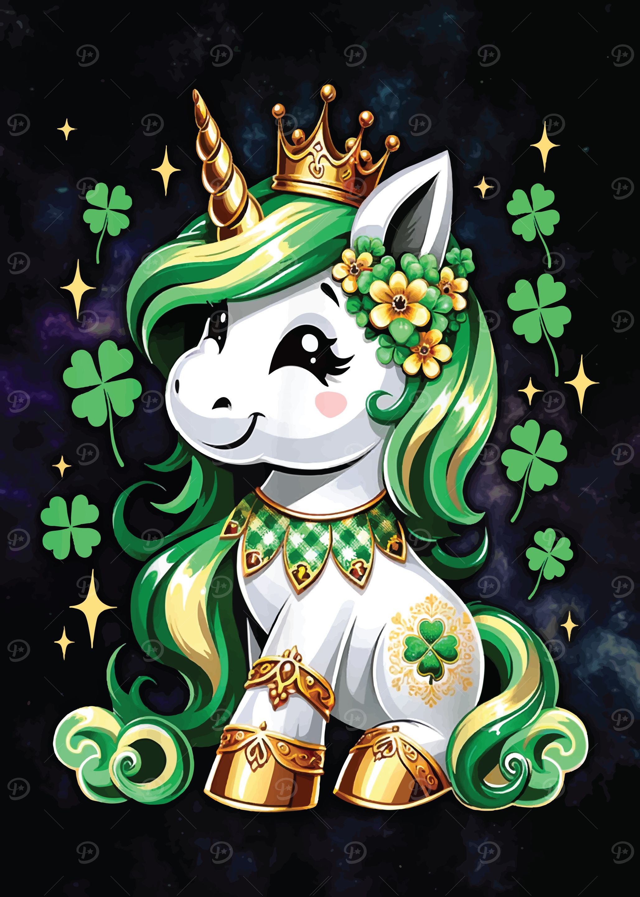 Unicorn Shamrock St Patricks Day
