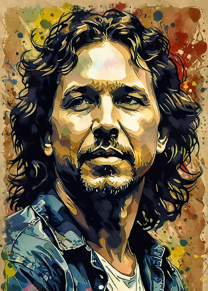 Eddie Vedder Watercolor Portrait