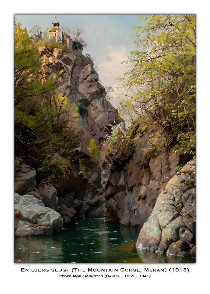 Mountain Gorge Painting
