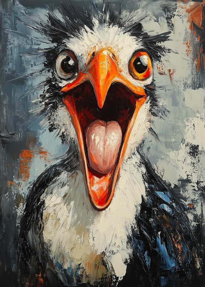 Funny Eagle Painting