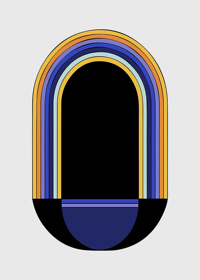 Rainbow Arch Abstract Art