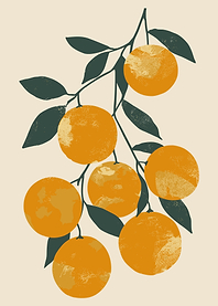Orange Tree Botanical Print, Oranges Fruit Illustration, Farmhouse Kitchen Decor Wall Art, Vintage Citrus Fruit Market Poster, Foodie Gift