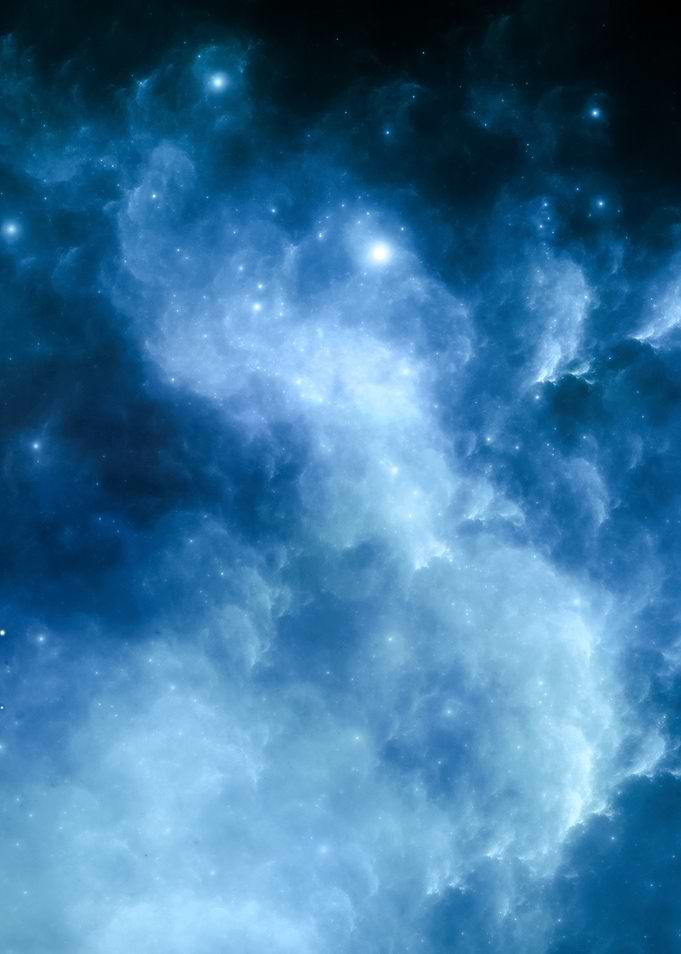 Sapphire Galaxy Nebula Clouds