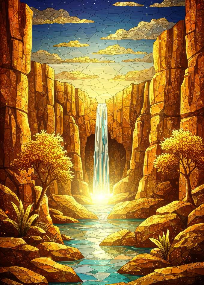 Golden Waterfall Canyon