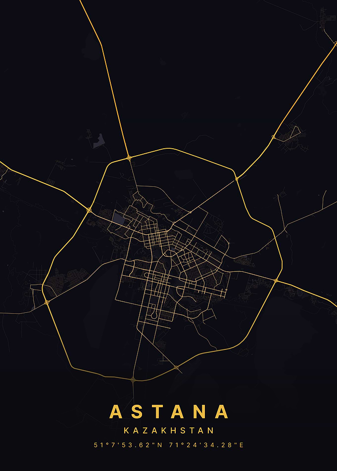 Astana Kazakhstan City Map