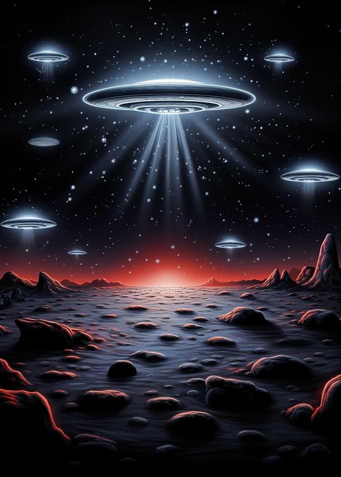 UFOs Over Alien Planet