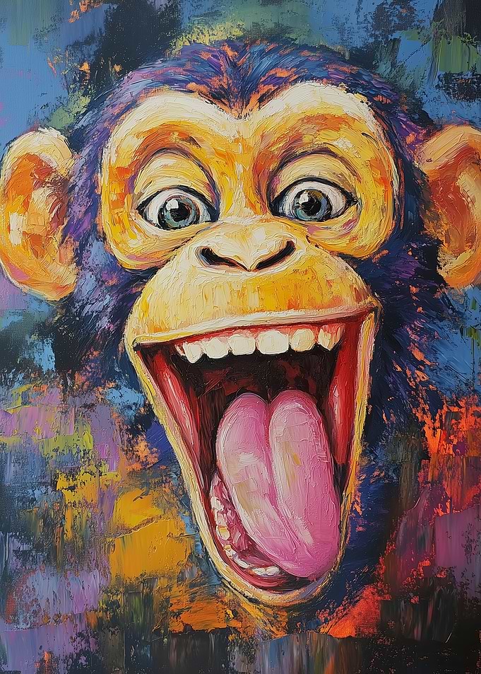 Laughing Monkey Painting
