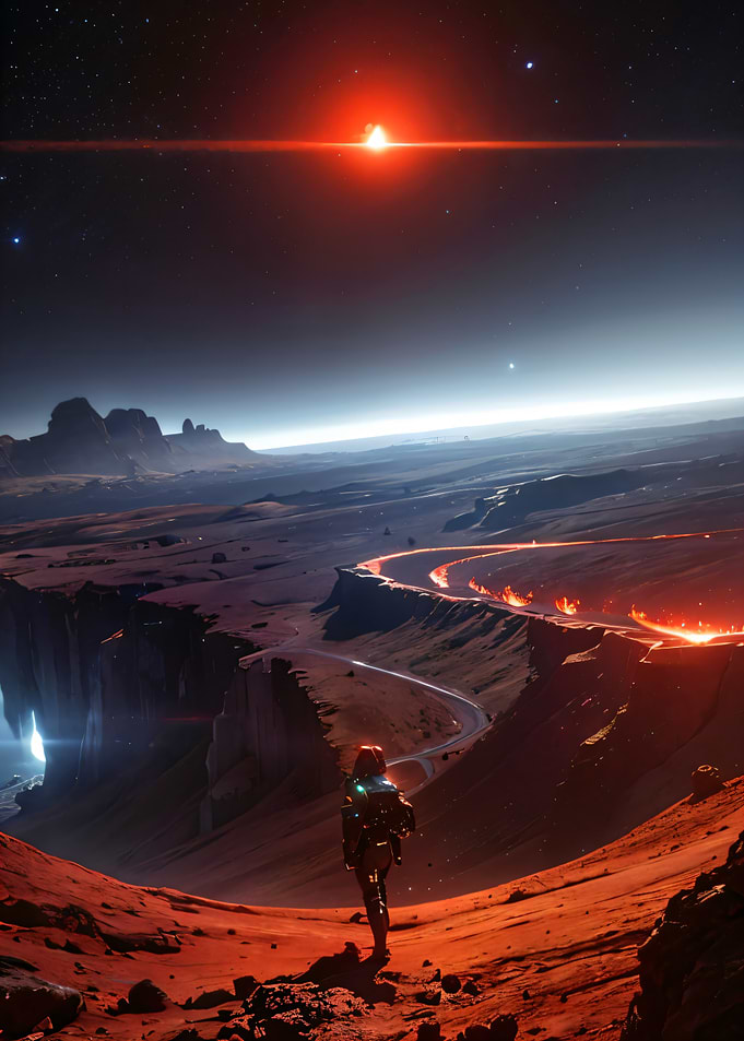 Astronaut on Alien Planet