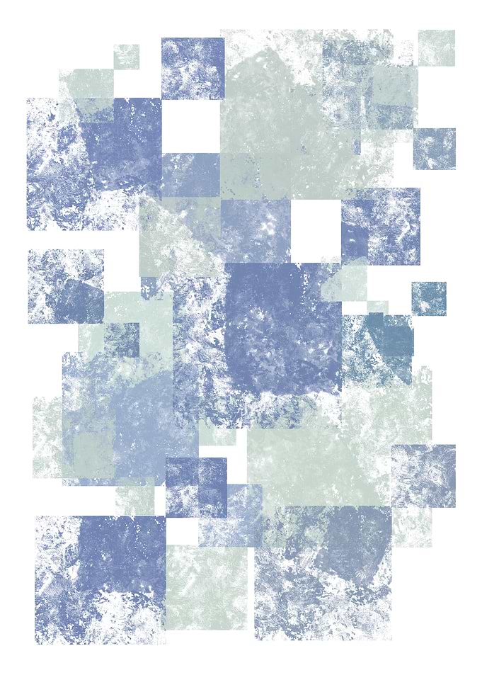 Abstract Blue Cubes