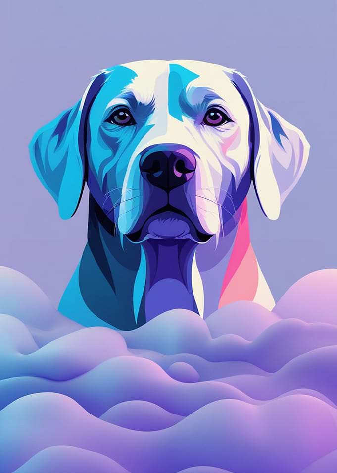 Dog in Clouds