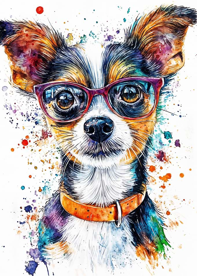 Chihuahua with Glasses