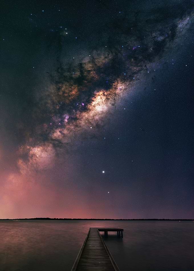 Milky Way Over Lake