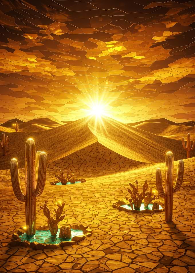 Golden Desert Sunset