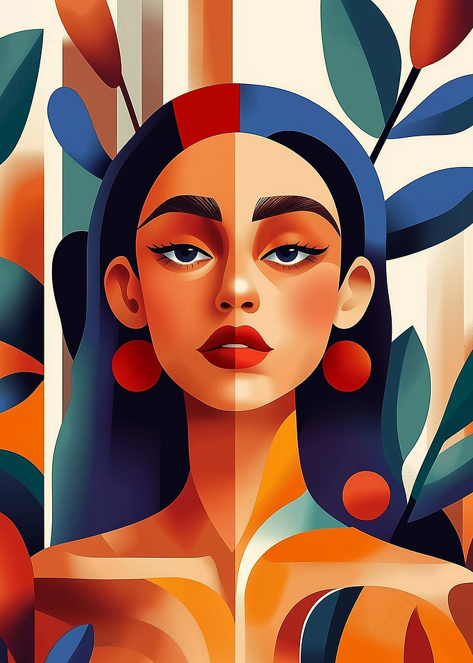 Woman with Floral Headband