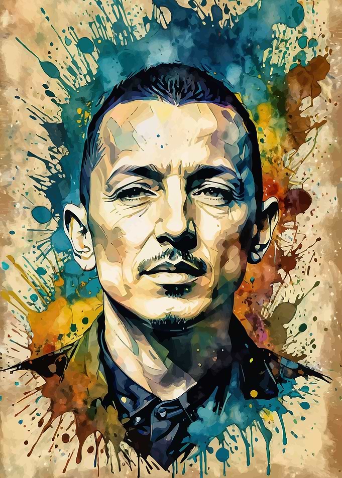 Chester Bennington Watercolor