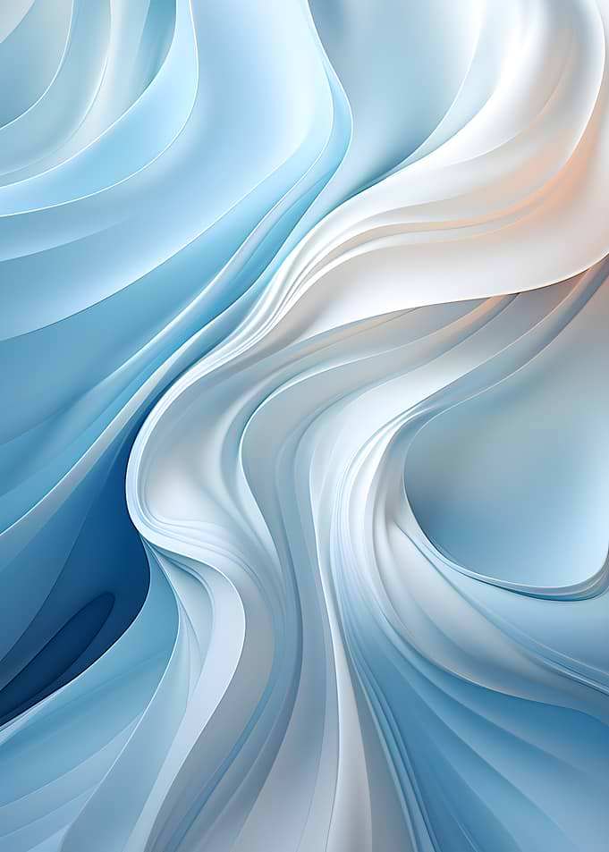 Abstract Blue and White Swirls