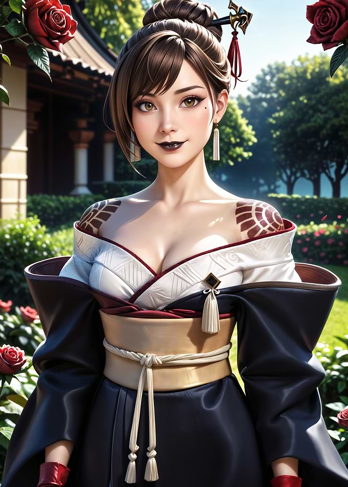 Anime Woman in Kimono