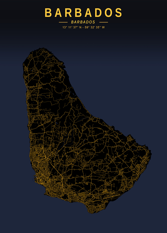 Barbados Island Map