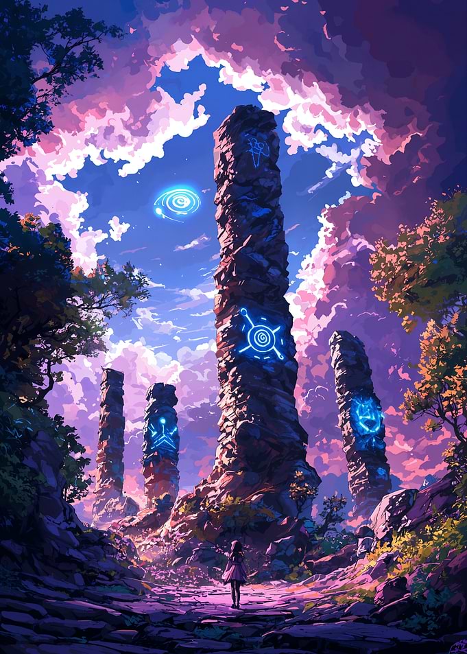 Mystical Stone Pillars