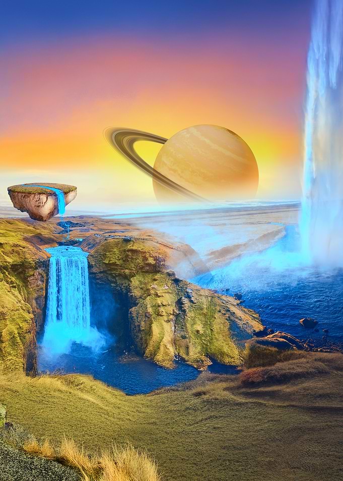 Saturn & Waterfalls