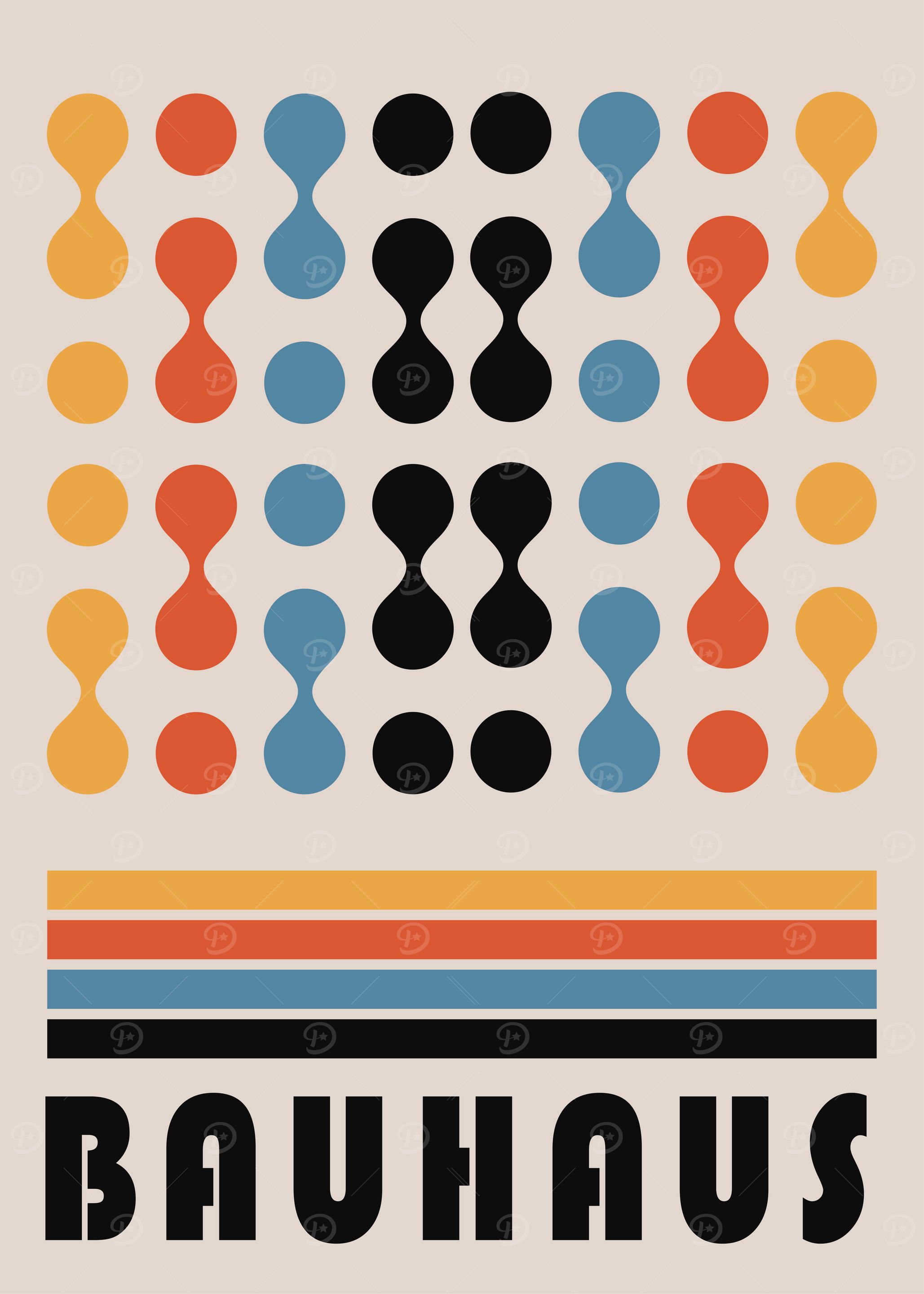 Bauhaus Geometric Art Print