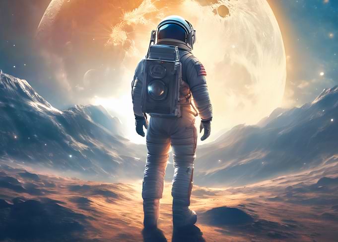Astronaut on Alien Planet