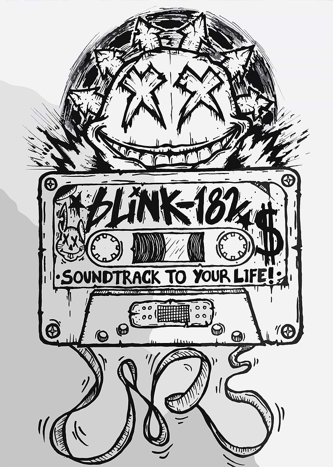 Blink-182 Cassette Tape Art