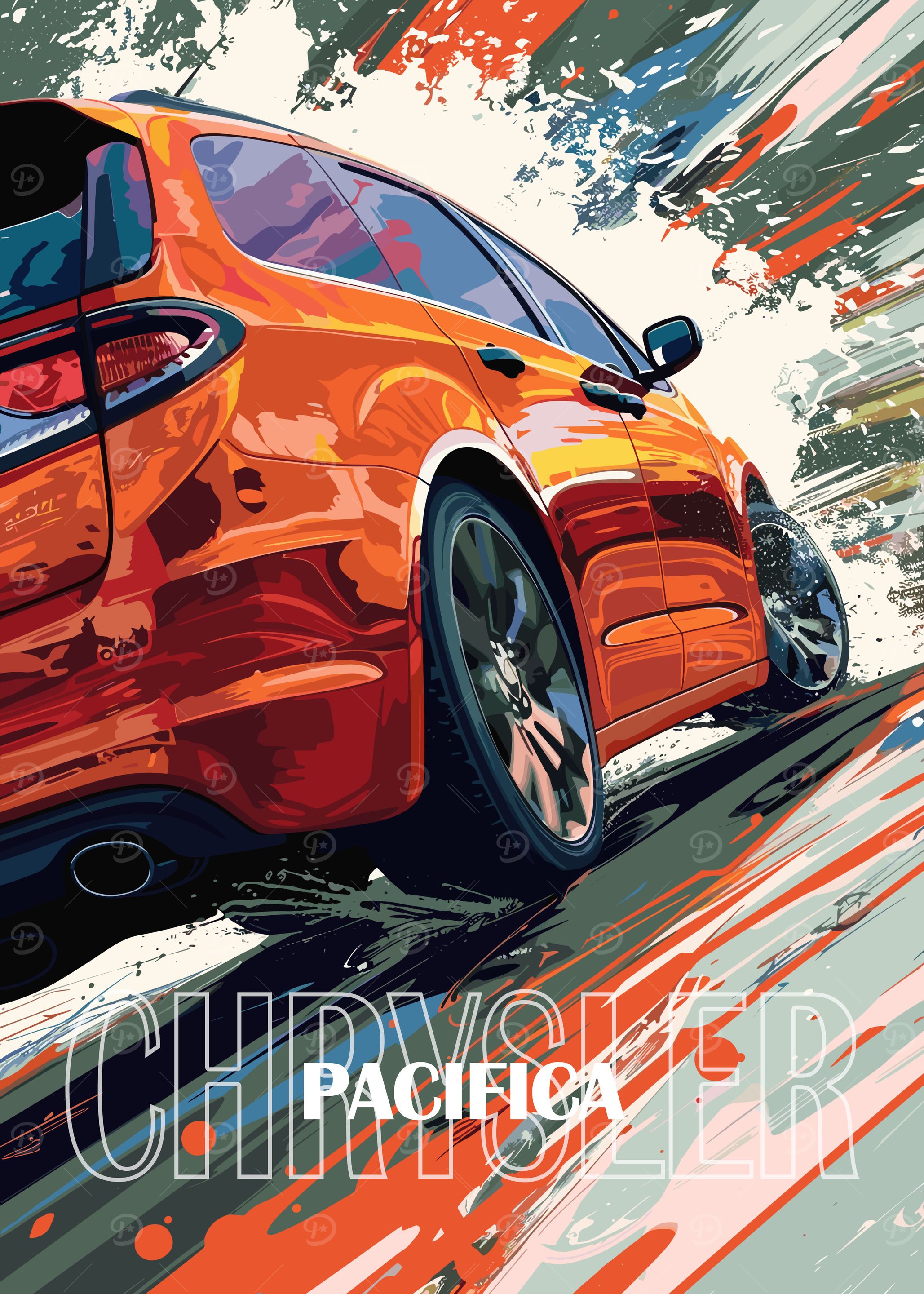 Chrysler Pacifica Car Poster